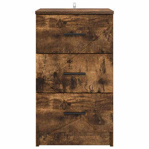 Armadio da Notte Rovere fumo 38 x 38 x 66 cm Legno multistrato 883379