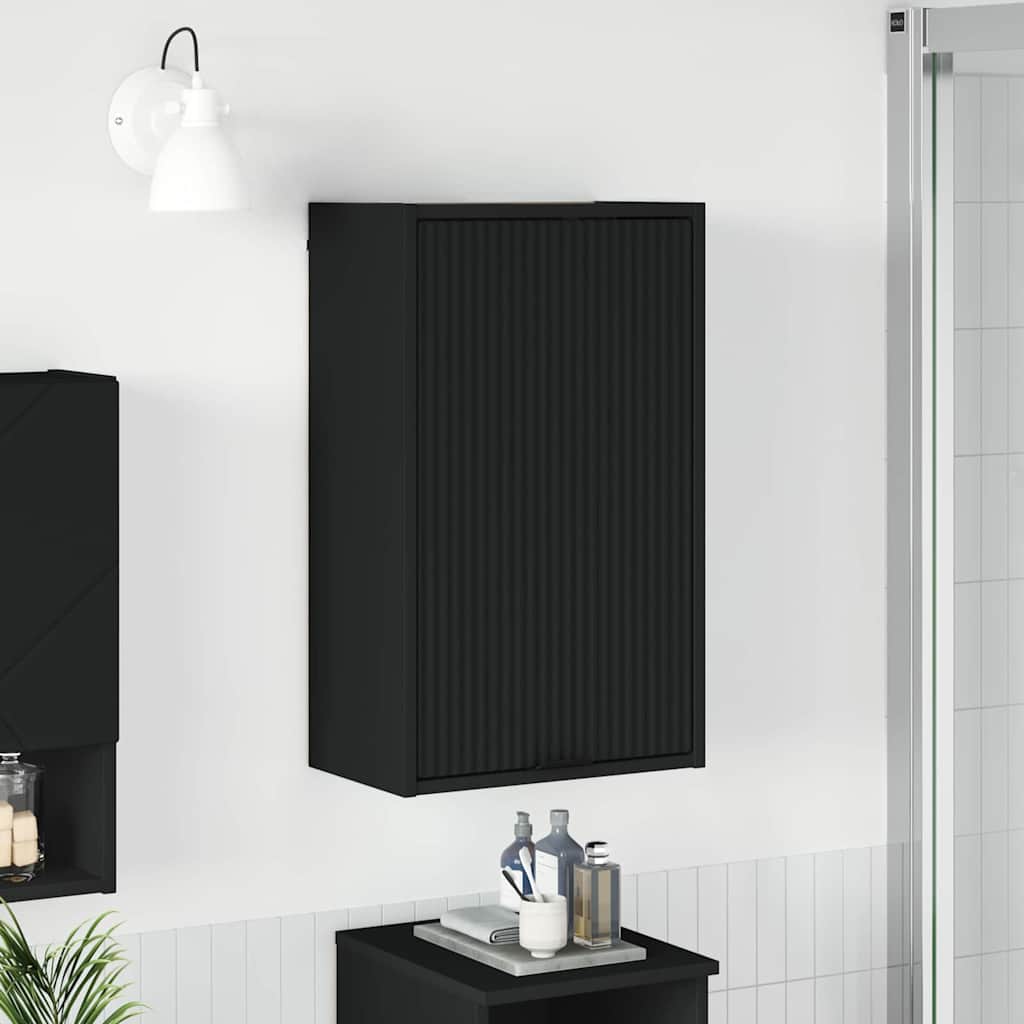 Mobile da Bagno Nero 39 x 23.5 x 65 cm Legno multistrato 883385