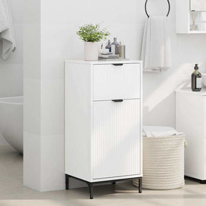 Mobile da Bagno con cassetto Bianco lucido 39.5 x 36 x 88 cm 883398