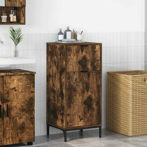 Mobile da Bagno Rovere fumo 39.5 x 36 x 88 cm Legno multistrato 883399