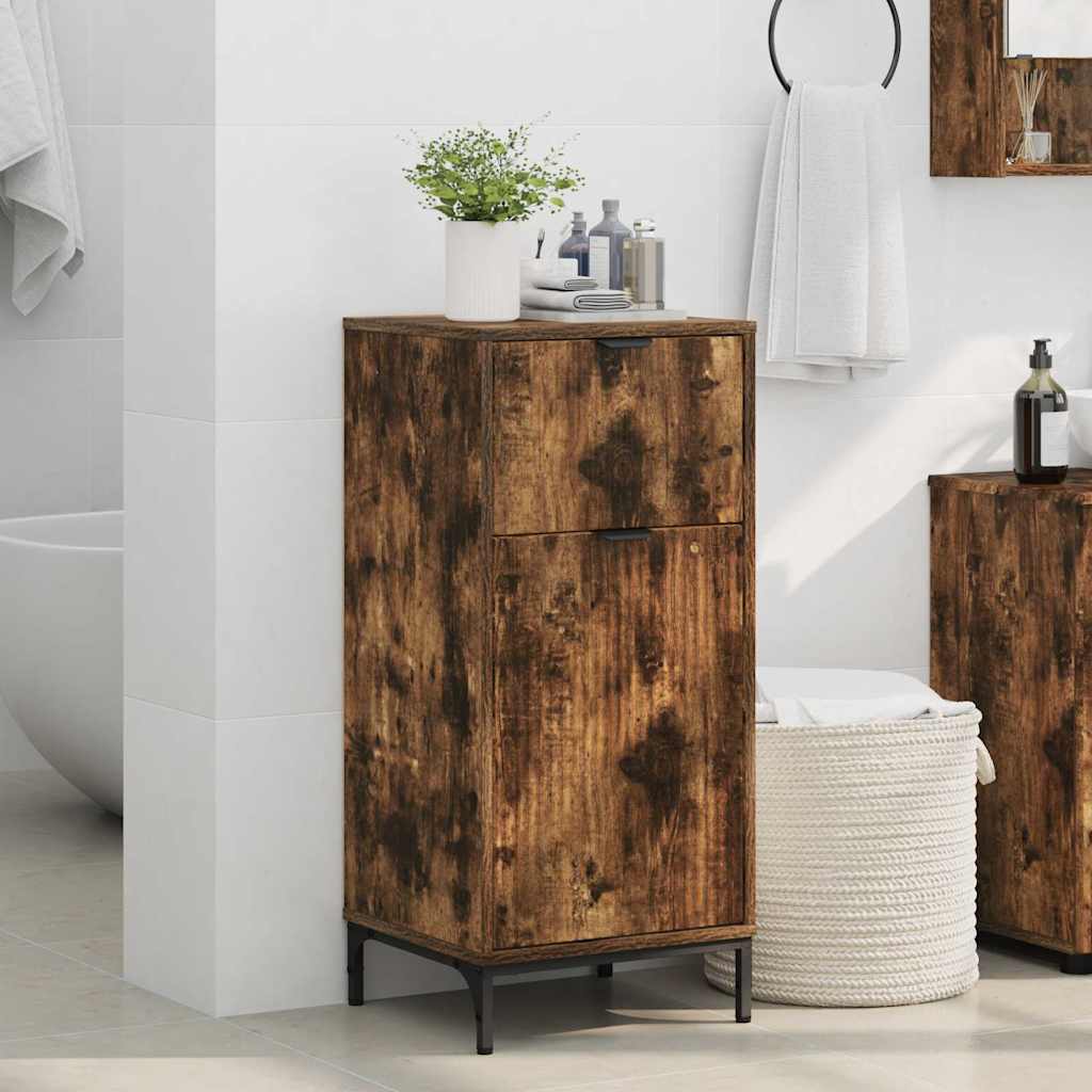 Mobile da Bagno Rovere fumo 39.5 x 36 x 88 cm Legno multistrato 883399