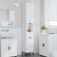 Mobiletto bagno alto con cassetto Bianco 31.5 x 33 x 190 cm 883404