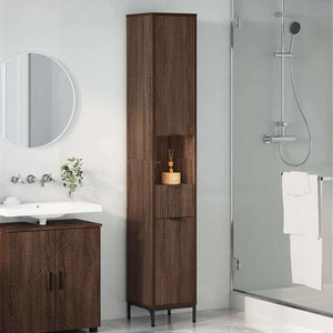 Mobiletto bagno alto Rovere marrone 31.5 x 33 x 190 cm 883411