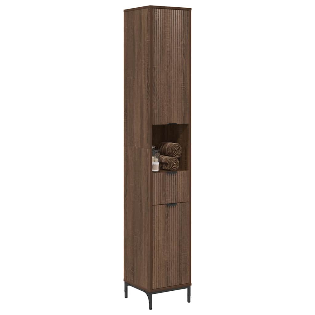 Mobiletto bagno alto Rovere marrone 31.5 x 33 x 190 cm 883411