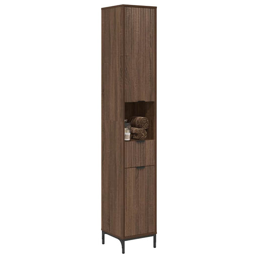 Mobiletto bagno alto Rovere marrone 31.5 x 33 x 190 cm 883411
