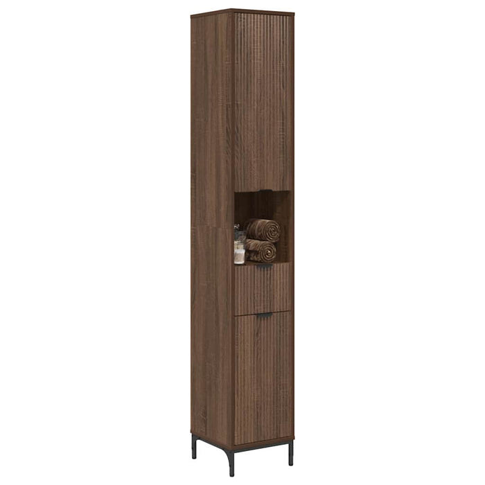 Mobiletto bagno alto Rovere marrone 31.5 x 33 x 190 cm 883411