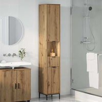 Mobiletto bagno alto rovere artigianale 31.5 x 33 x 190 cm 883413