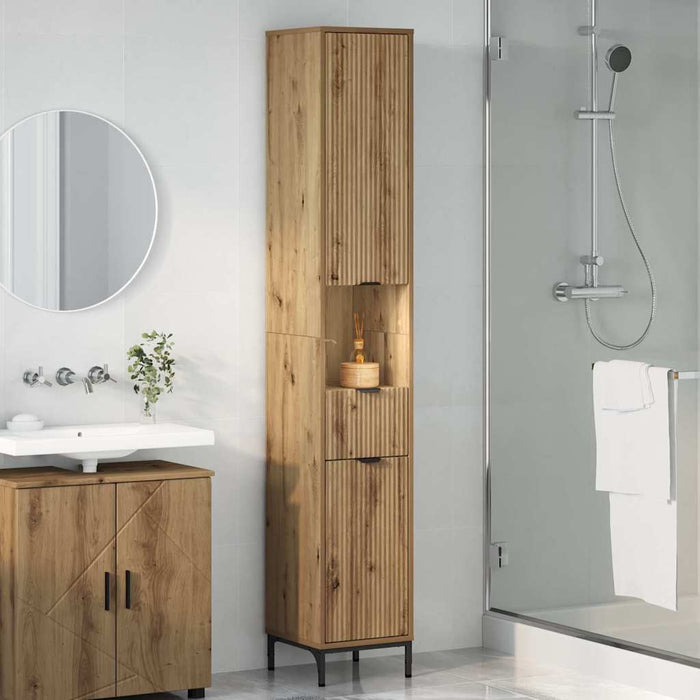 Mobiletto bagno alto rovere artigianale 31.5 x 33 x 190 cm 883413