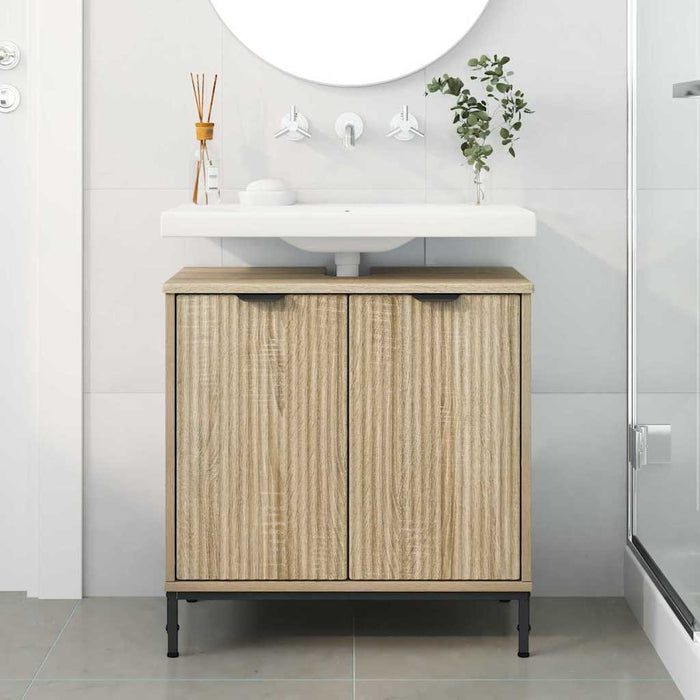 Armadio per Lavabo da Bagno rovere sonoma 60,5 x 33,5 x 61 cm 883416