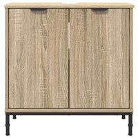 Armadio per Lavabo da Bagno-Armadietto da bagno-Mobiletto da bagno Rovere Sonoma 60,5 x 33,5 x 61 cm