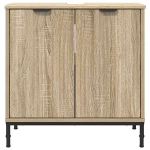 Armadio per Lavabo da Bagno-Armadietto da bagno-Mobiletto da bagno Rovere Sonoma 60,5 x 33,5 x 61 cm