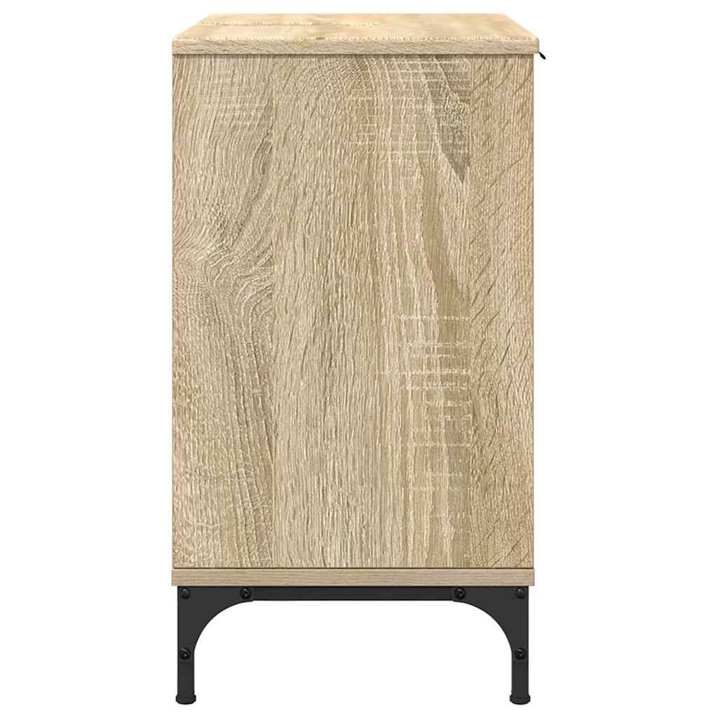Armadio per Lavabo da Bagno-Armadietto da bagno-Mobiletto da bagno Rovere Sonoma 60,5 x 33,5 x 61 cm