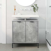 Armadio per Lavabo da Bagno Grigio cemento 60,5 x 33,5 x 61 cm 883417