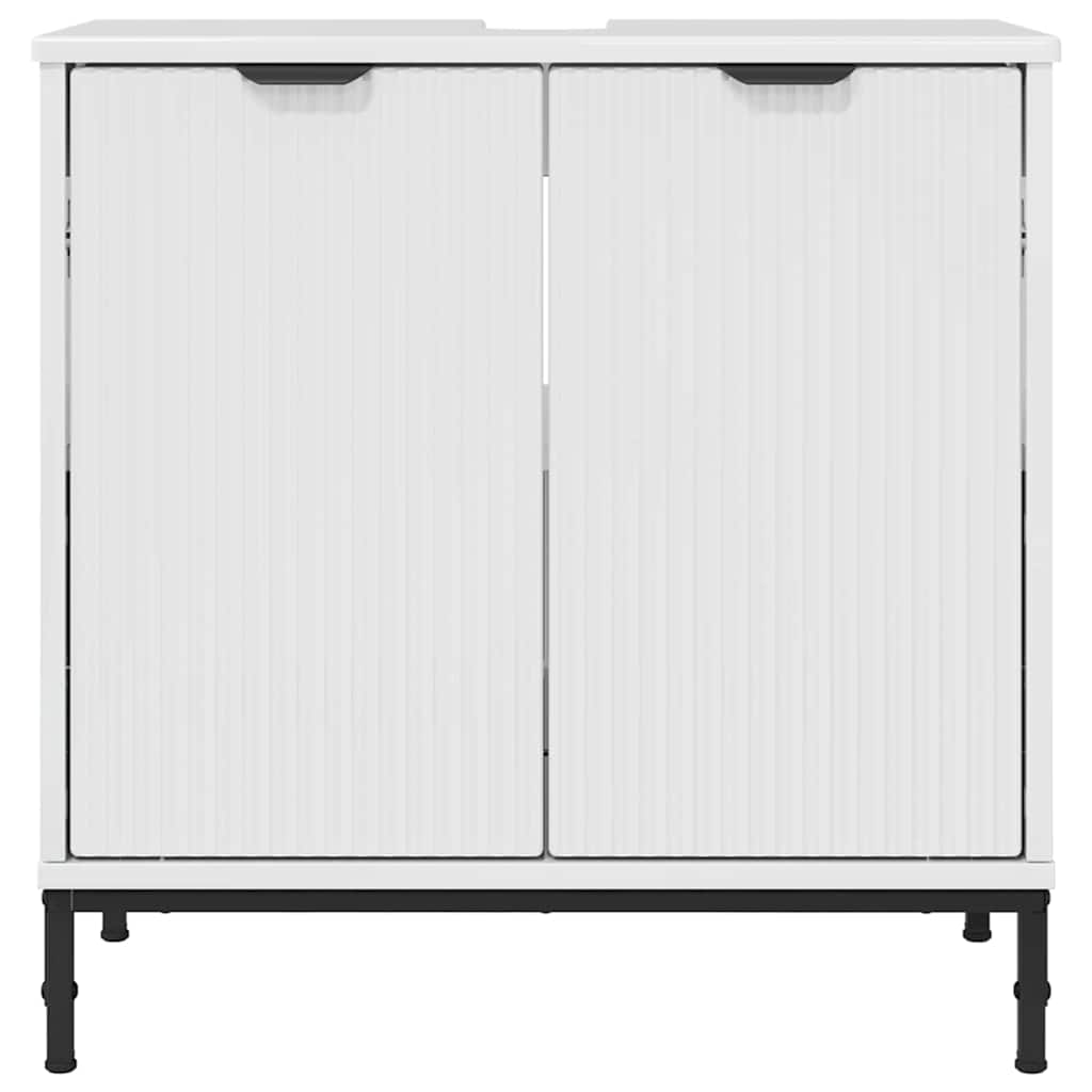 Armadio per Lavabo da Bagno-Armadietto da bagno-Mobiletto da bagno Bianco lucido 60,5 x 33,5 x 61 cm