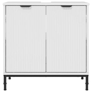 Armadio per Lavabo da Bagno-Armadietto da bagno-Mobiletto da bagno Bianco lucido 60,5 x 33,5 x 61 cm