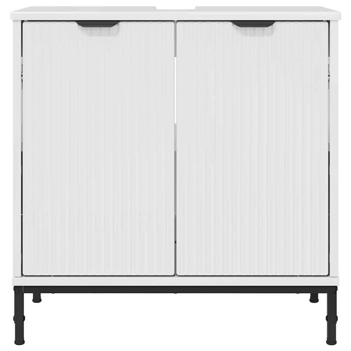 Armadio per Lavabo da Bagno-Armadietto da bagno-Mobiletto da bagno Bianco lucido 60,5 x 33,5 x 61 cm