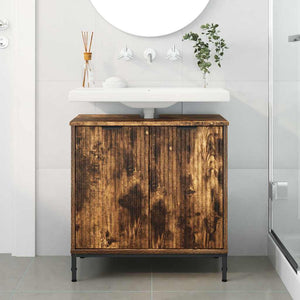 Armadio per Lavabo da Bagno Rovere fumo 60,5 x 33,5 x 61 cm 883419