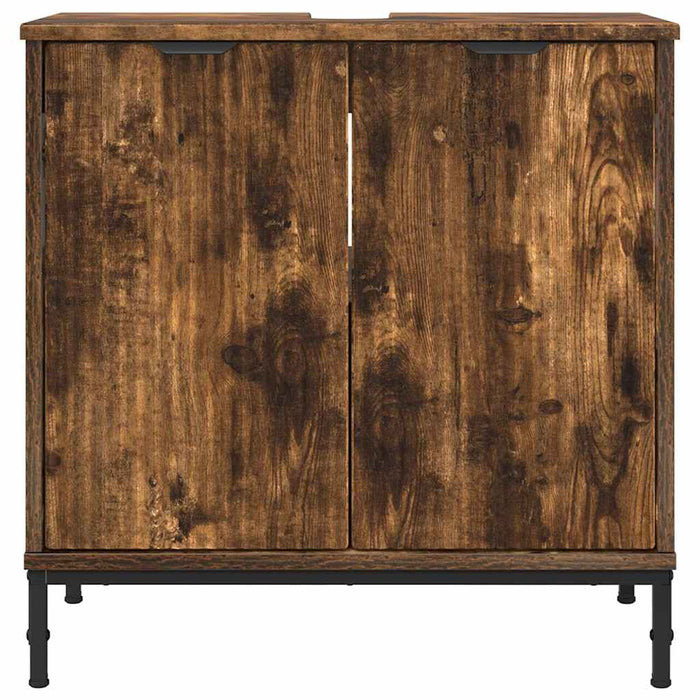 Armadio per Lavabo da Bagno Rovere fumo 60,5 x 33,5 x 61 cm 883419