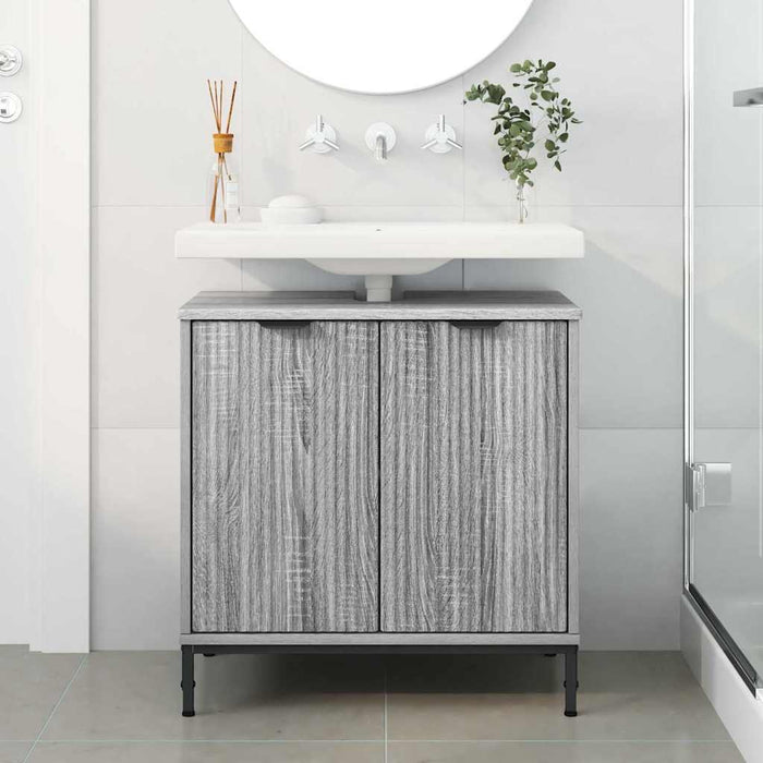 Armadio per Lavabo da Bagno Grigio sonoma 60,5 x 33,5 x 61 cm 883420