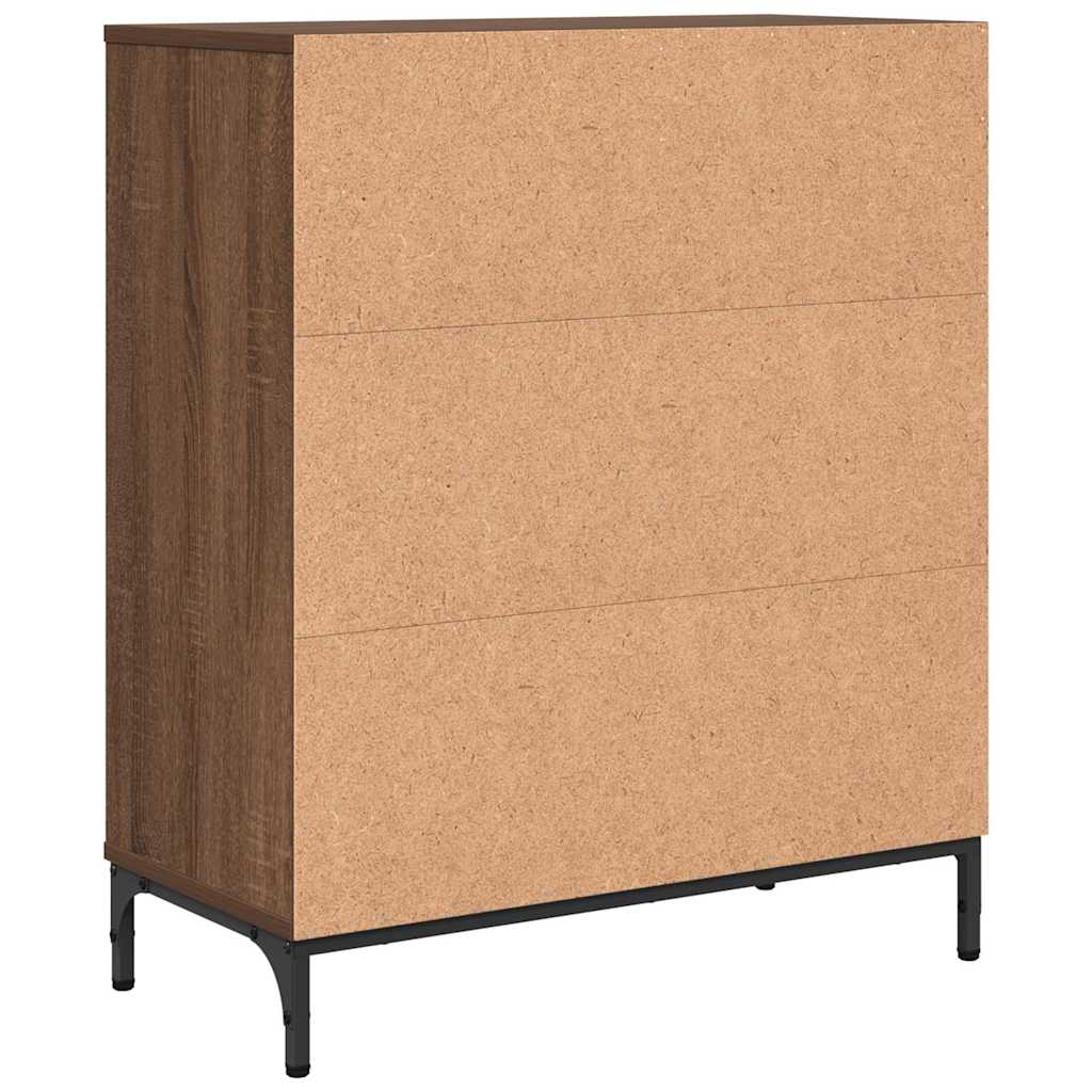 Credenza Rovere marrone 69.5 x 33 x 82 cm Legno multistrato 883431