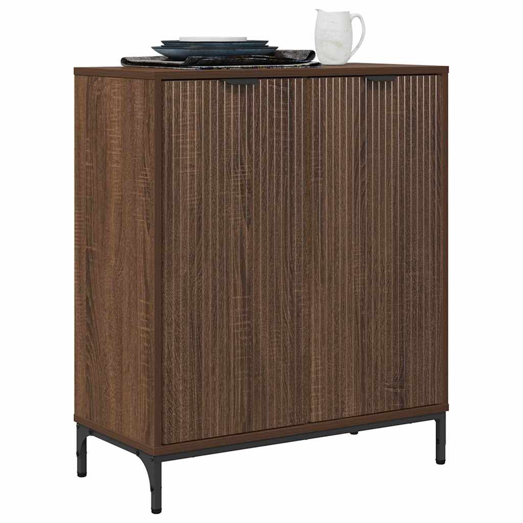 Credenza Rovere marrone 69.5 x 33 x 82 cm Legno multistrato 883431