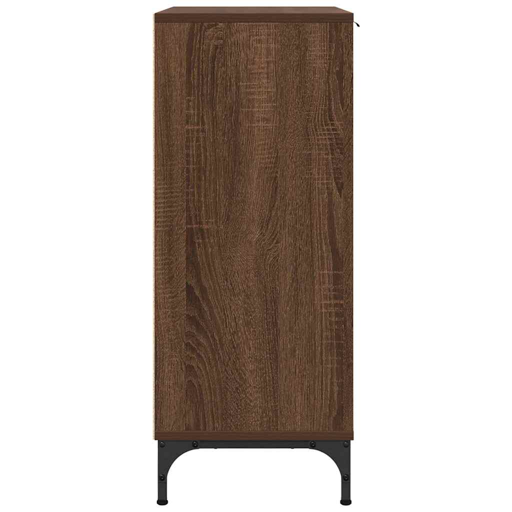 Credenza Rovere marrone 69.5 x 33 x 82 cm Legno multistrato 883431