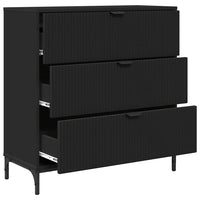 Credenza con cassetto Nero 79.5 x 33 x 82 cm Legno multistrato 883435