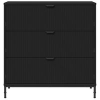 Credenza con cassetto Nero 79.5 x 33 x 82 cm Legno multistrato 883435