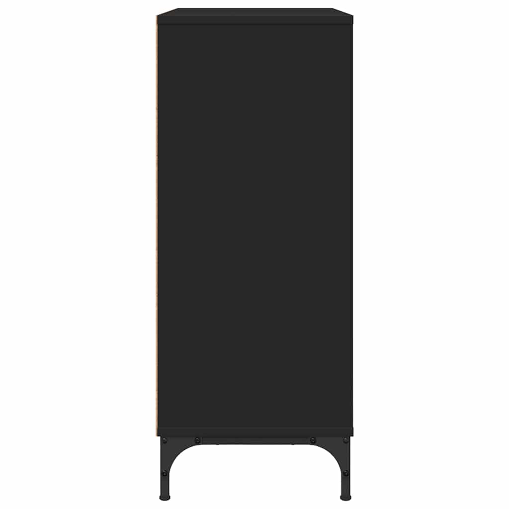 Credenza con cassetto Nero 79.5 x 33 x 82 cm Legno multistrato 883435