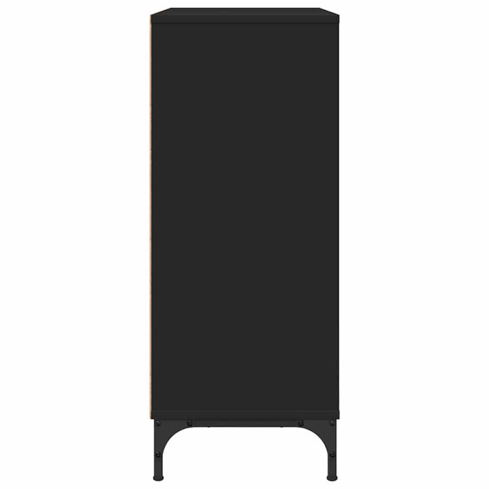 Credenza con cassetto Nero 79.5 x 33 x 82 cm Legno multistrato 883435