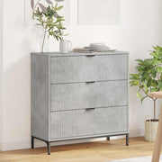 Credenza-Buffet-Armadio da cucina Grigio cemento 79.5 x 33 x 82 cm Legno multistrato