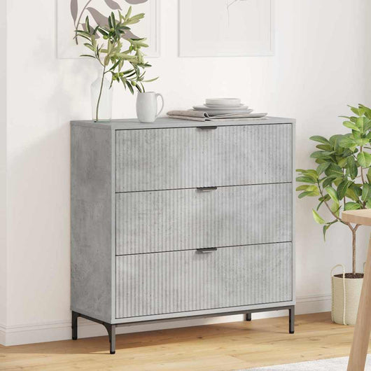 Credenza Grigio cemento 79.5 x 33 x 82 cm Legno multistrato 883437