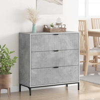 Credenza Grigio cemento 79.5 x 33 x 82 cm Legno multistrato 883437