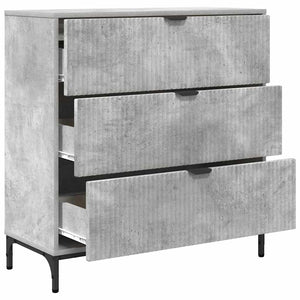 Credenza Grigio cemento 79.5 x 33 x 82 cm Legno multistrato 883437
