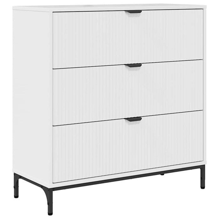 Credenza Bianco lucido 79.5 x 33 x 82 cm Legno multistrato 883438