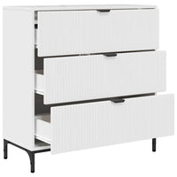 Credenza Bianco lucido 79.5 x 33 x 82 cm Legno multistrato 883438
