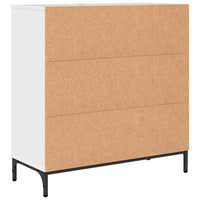 Credenza Bianco lucido 79.5 x 33 x 82 cm Legno multistrato 883438