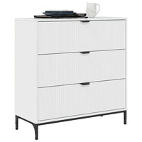Credenza Bianco lucido 79.5 x 33 x 82 cm Legno multistrato 883438