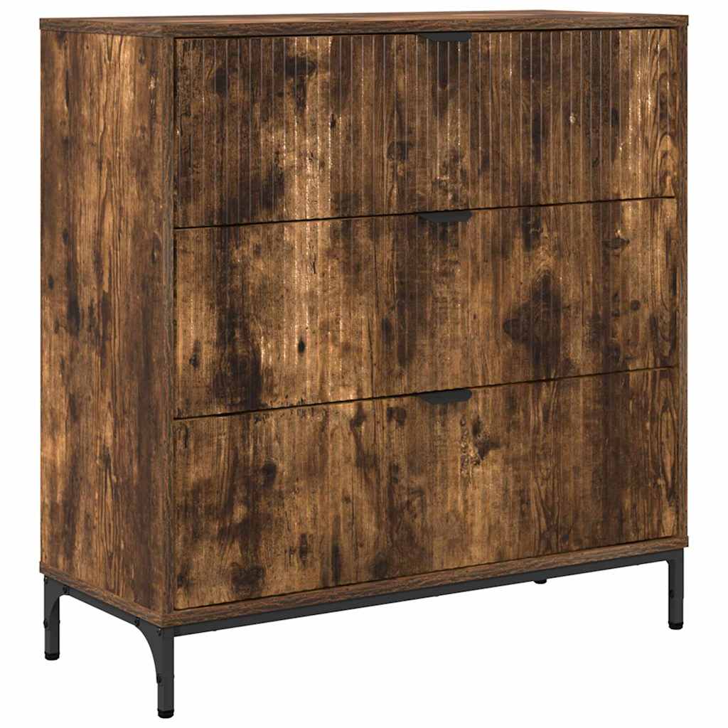Credenza Rovere fumo 79.5 x 33 x 82 cm Legno multistrato 883439