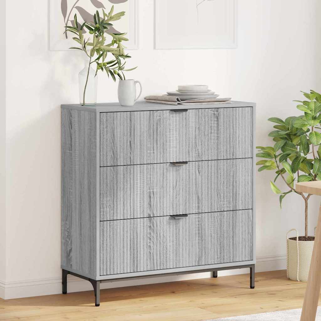 Credenza Grigio sonoma 79.5 x 33 x 82 cm Legno multistrato 883440