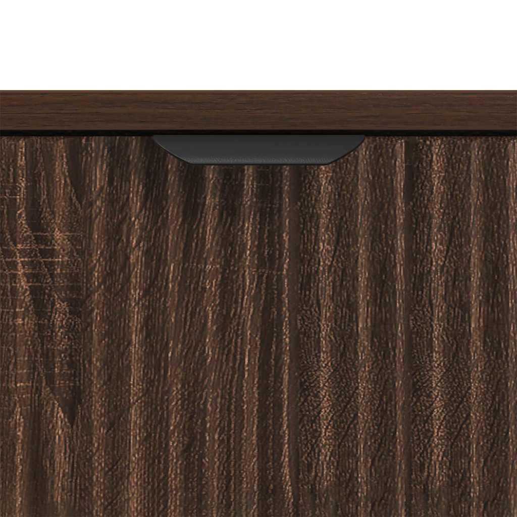 Credenza Rovere marrone 79.5 x 33 x 82 cm Legno multistrato 883441