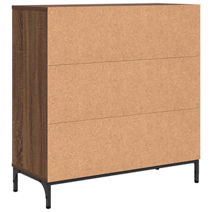 Credenza Rovere marrone 79.5 x 33 x 82 cm Legno multistrato 883441