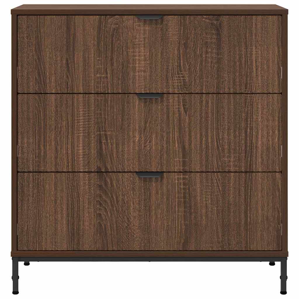 Credenza Rovere marrone 79.5 x 33 x 82 cm Legno multistrato 883441