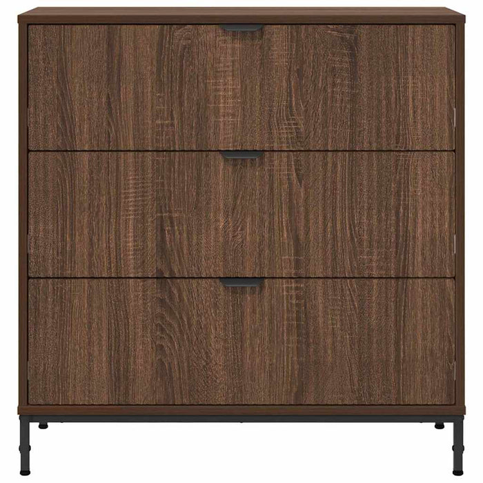 Credenza Rovere marrone 79.5 x 33 x 82 cm Legno multistrato 883441