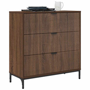 Credenza Rovere marrone 79.5 x 33 x 82 cm Legno multistrato 883441