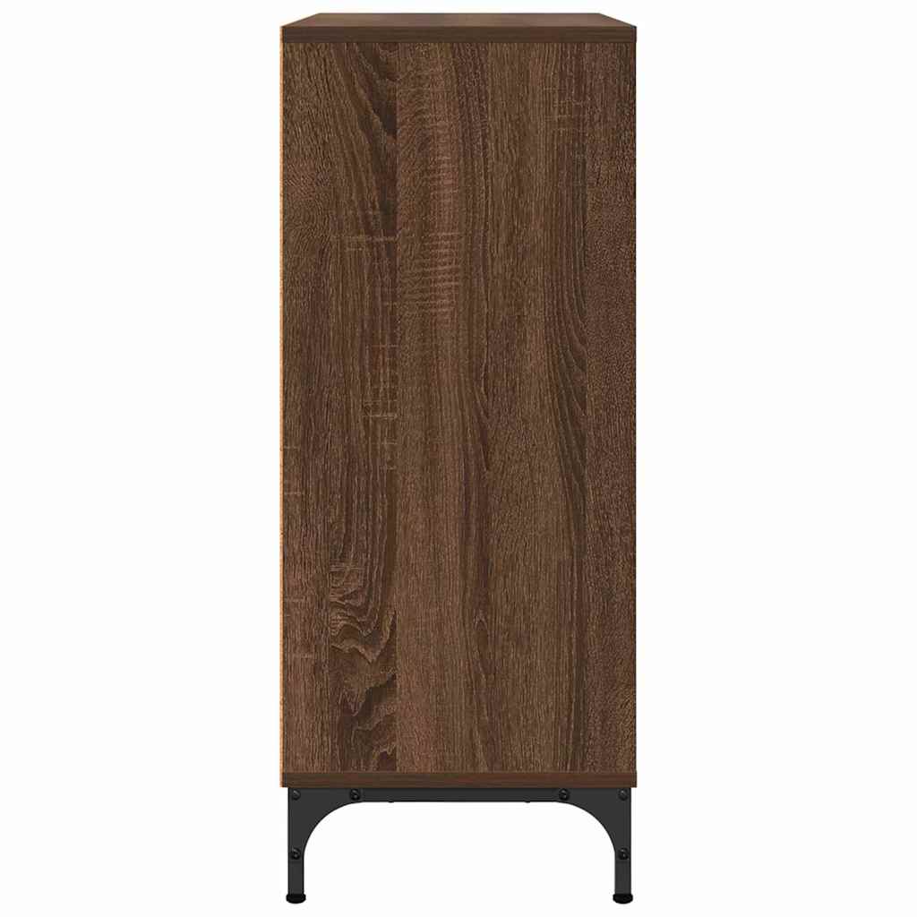 Credenza Rovere marrone 79.5 x 33 x 82 cm Legno multistrato 883441