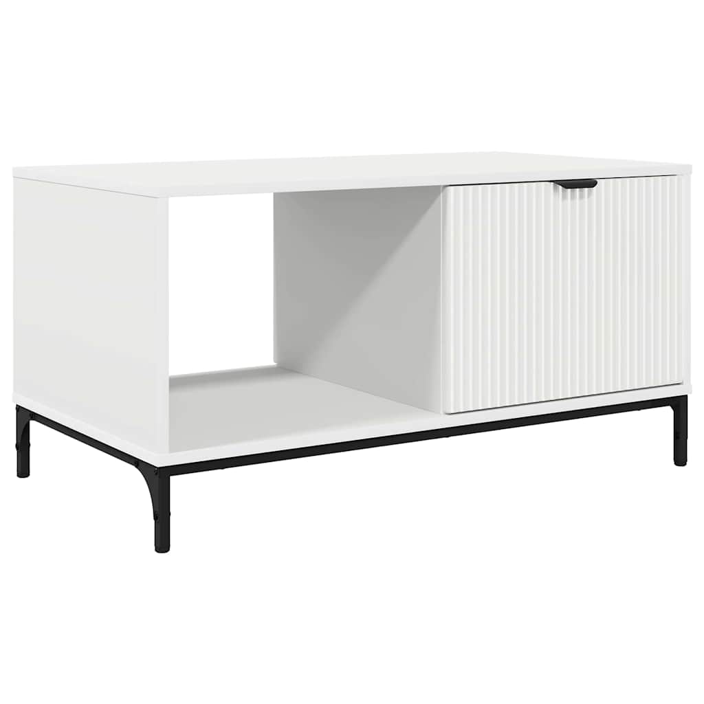 Tavolino da salotto Bianco 90 x 49 x 46 cm Legno multistrato 883444