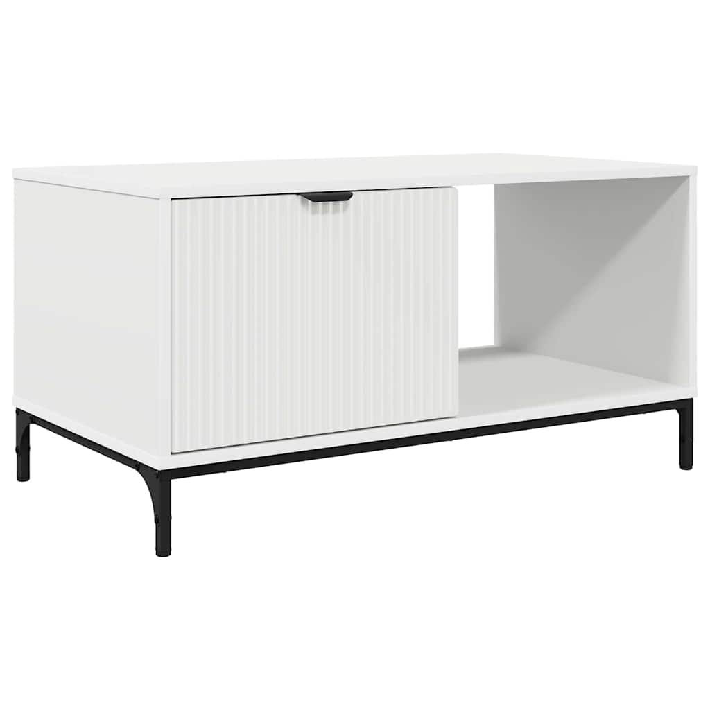 Tavolino da salotto Bianco 90 x 49 x 46 cm Legno multistrato 883444