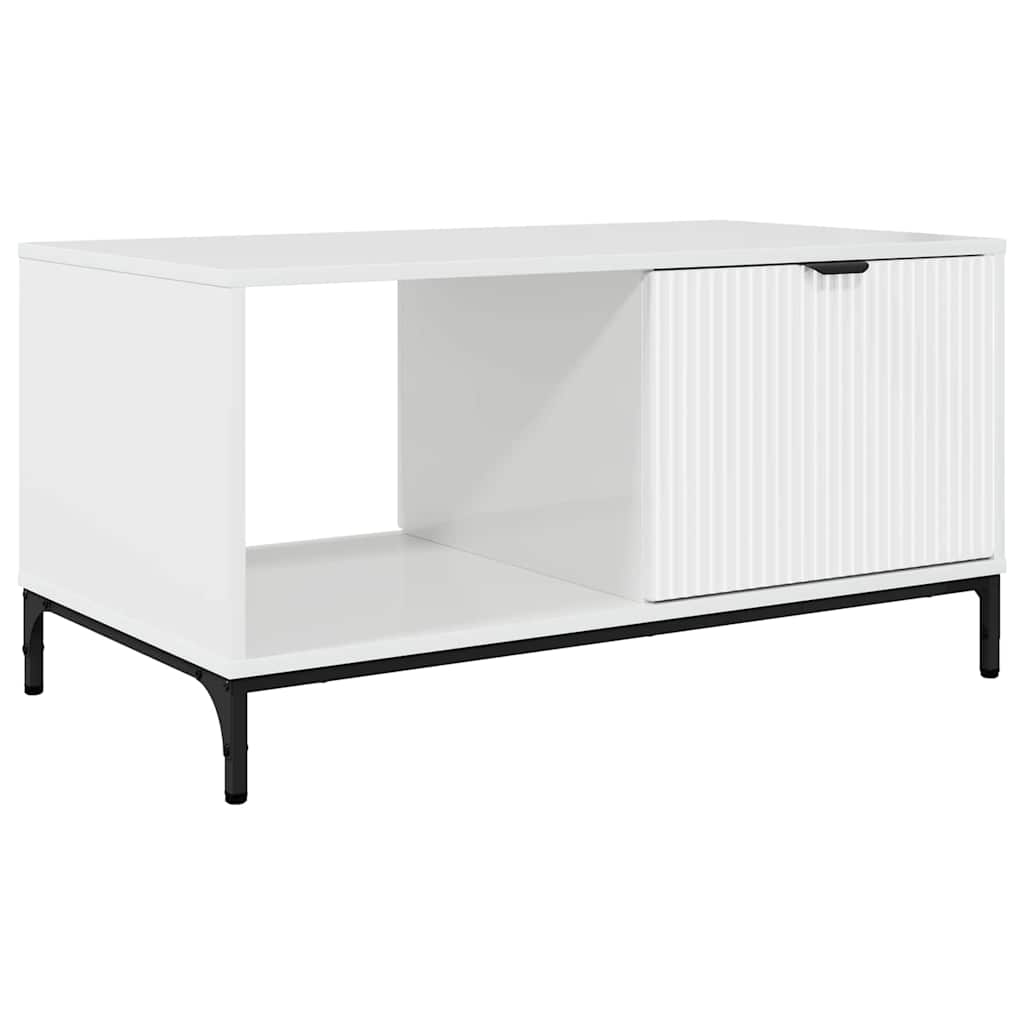Tavolino da salotto Bianco lucido 90 x 49 x 46 cm 883448