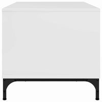 Tavolino da Salotto-Tavolino da soggiorno-Tavolo Bianco lucido 90 x 49 x 46 cm